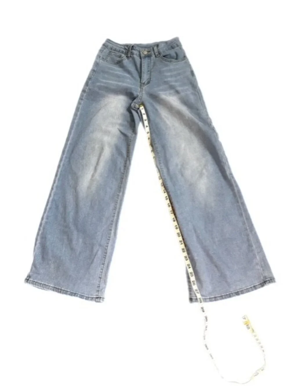 Women's Wide Leg Baggy Jeans Light Wash Size S